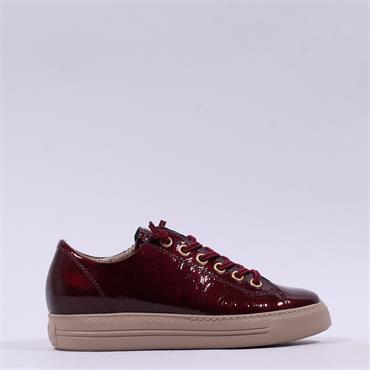 Paul Green Relaxed Fit Bungee Trainer - Bordeaux Patent